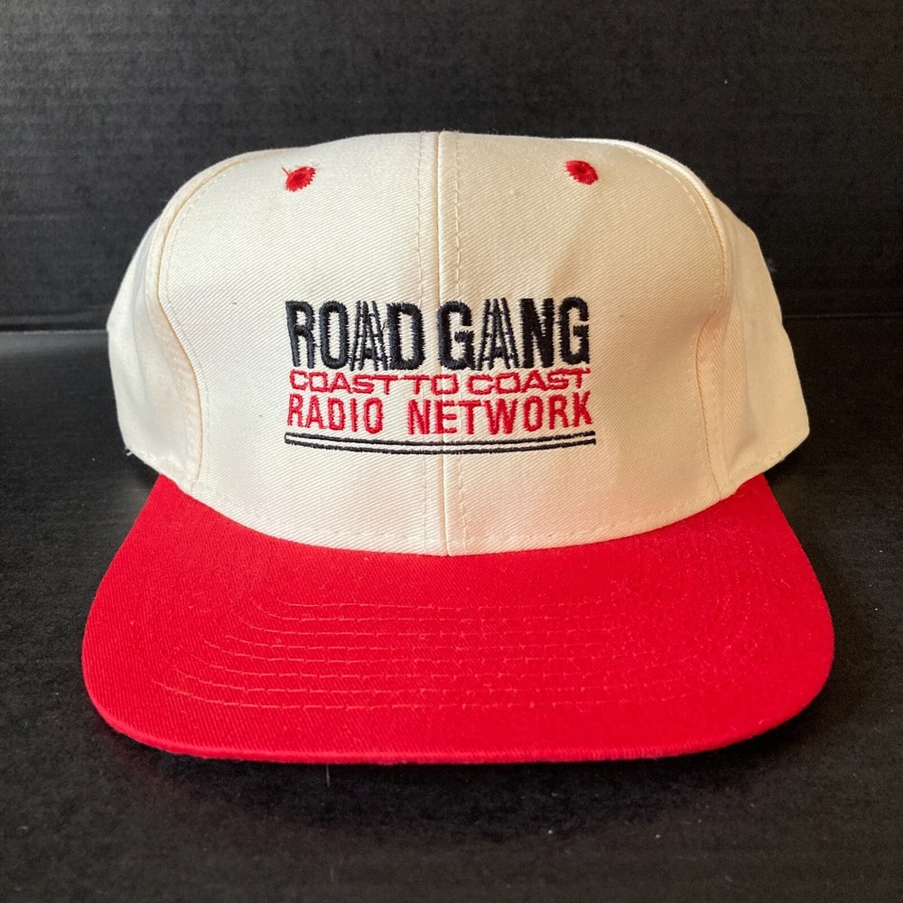 Vintage Snapback Trucker Hat "Road Gang Coast to Coast Radio Network" Luna Basic